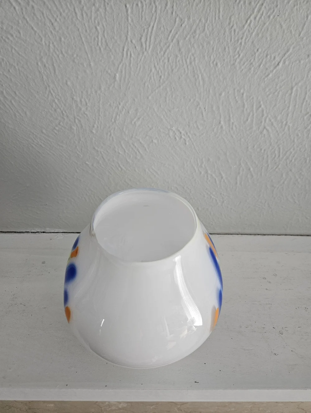 Vintage Lavorazione Atre Murano Curved Oval Glass Vase